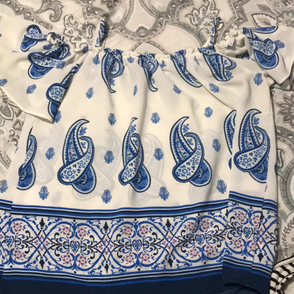 A off the shoulder shirt